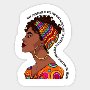 I am the storm. Black Woman Sticker